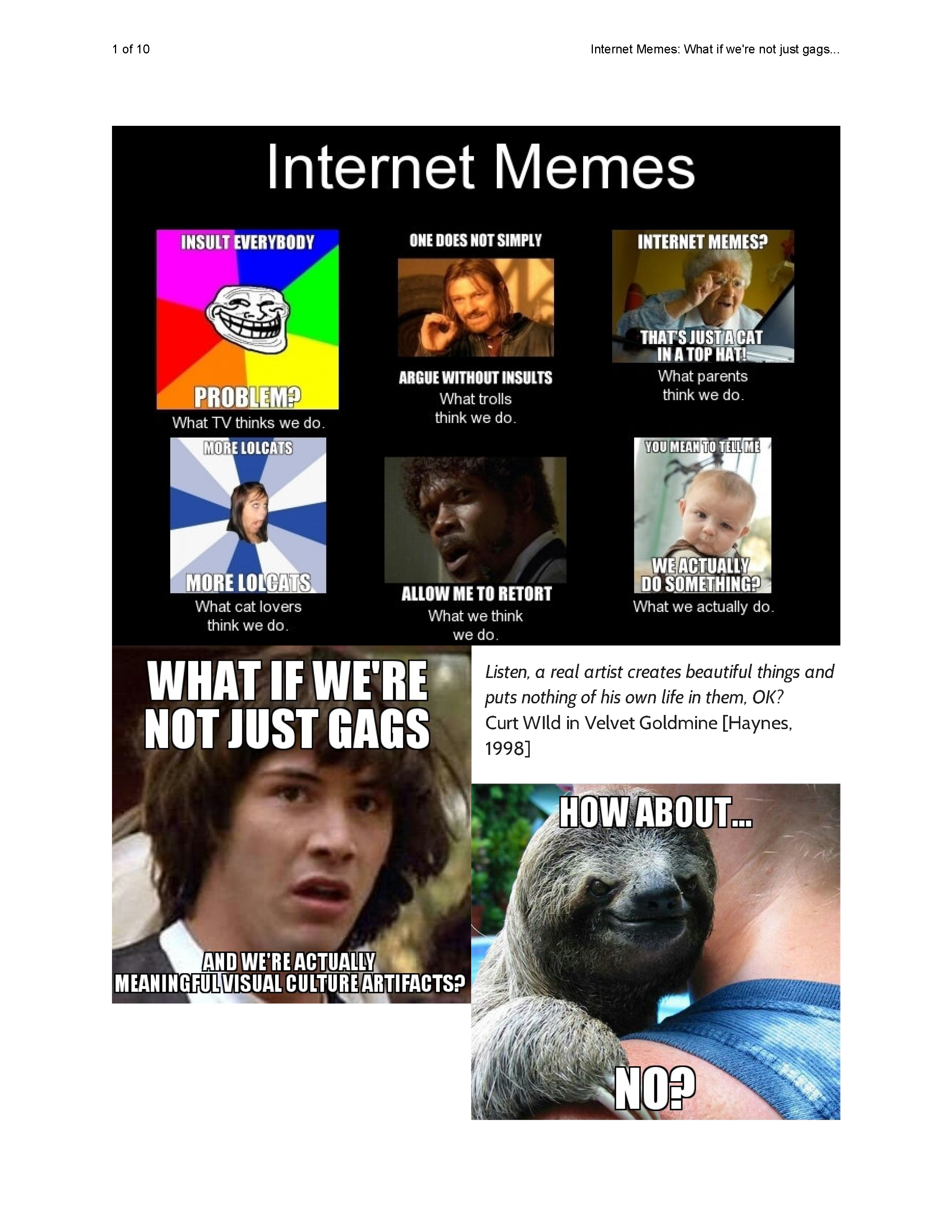 Internet Memes: What if we're not just gags and we're actually meaningful  visual culture artifacts? | On the Language of Internet Memes, image size:2550x3300